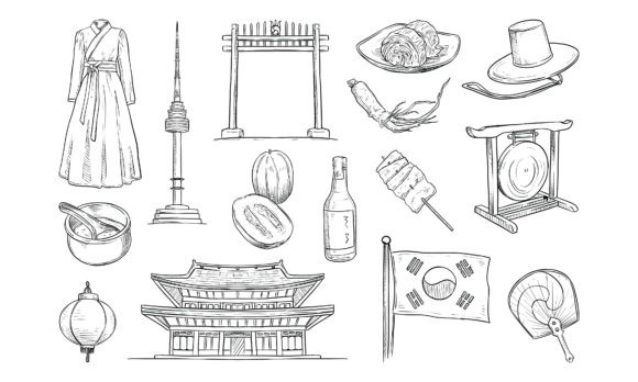 Download Korean Handdrawn Collection - Korean Collection