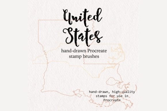 Download Procreate United States 50 States Outline&nbsp;Brushes Stamps - Outline Collection