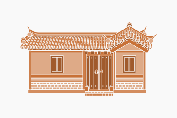 Download Monochrome Wide Traditional Korean Hanok - Korean Collection