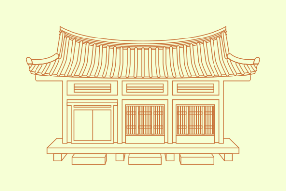 Download Outine Wide Traditional Korean House - Korean Collection