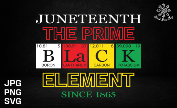Download Juneteenth Black the Prime Element SVG - Juneteenth Collection
